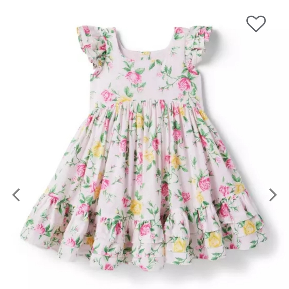 Janie and Jack The Garden Rose Dress in Pink Marshmallow Size 12